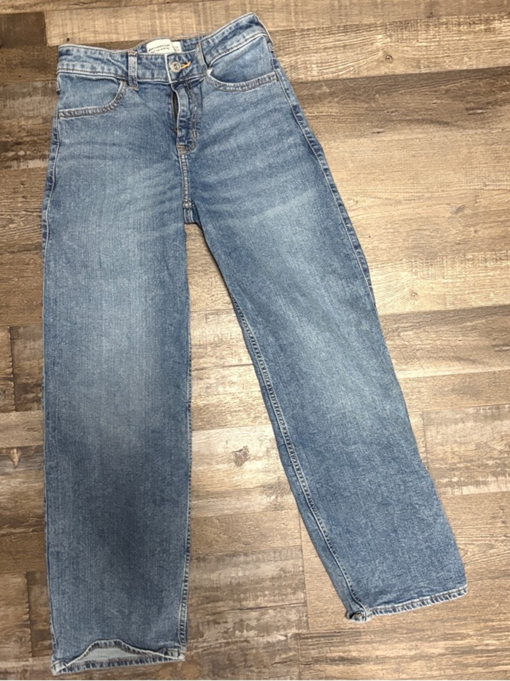 abercrombie kids high rise wide leg jeans